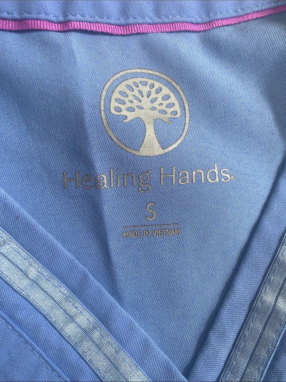 Healing Hands Ceil Blue Scrub Top - Picture 2 of 4